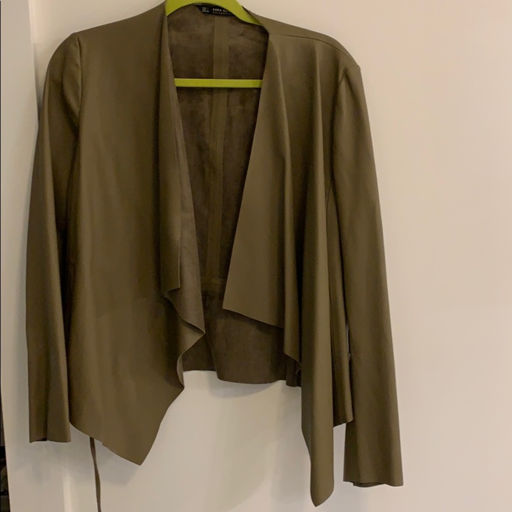 NWT BRAND NEW ZARA OLIVE/ HUNTER GREEN JACKET